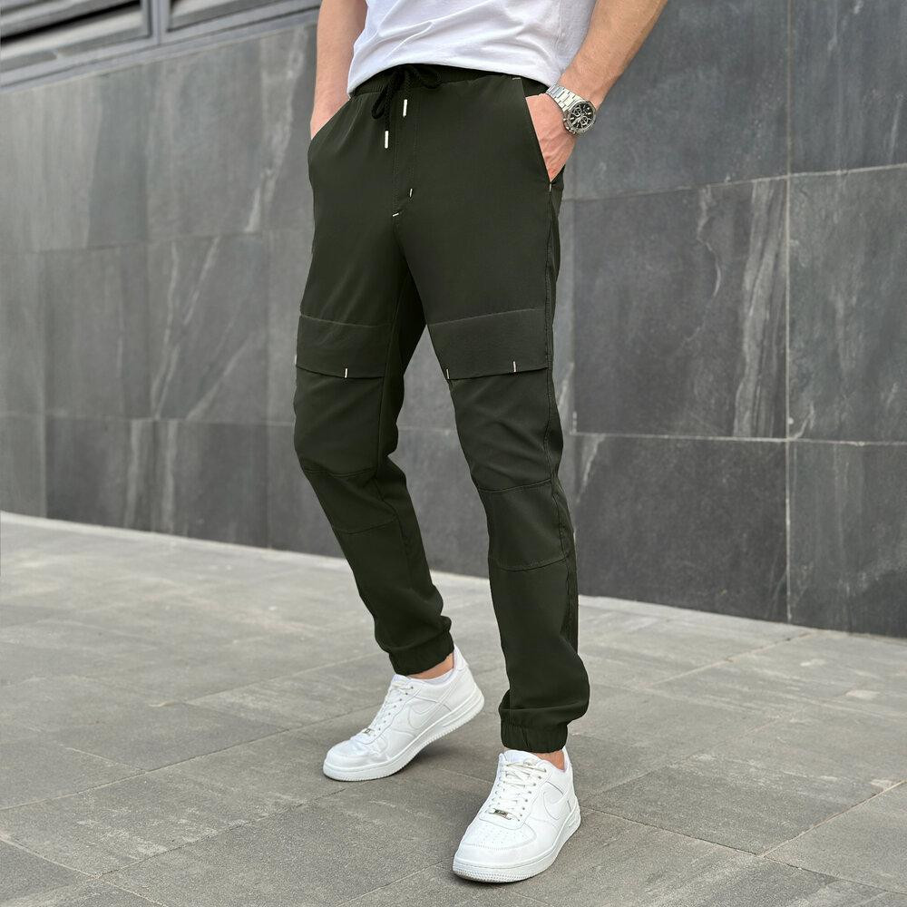 Чоловічі штани джогери з кишенями хакі Pobedov Vershyna Київ - фото 4