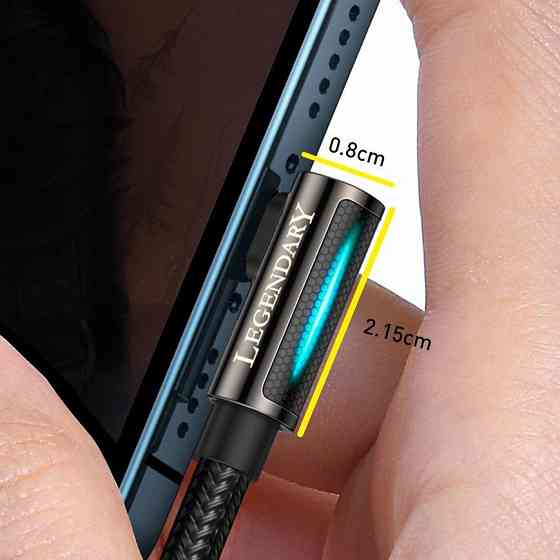 Кабель Lightning Baseus Legend Series Elbow CALCS-A01 (Черный, 2м, 2.4A) Николаев