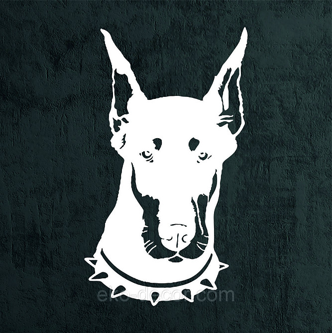 Декоративное настенное Панно «Доберман», Декор на стену 90*52 см, Белый Киев - изображение 8