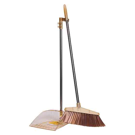 Household Комплект для прибирання віник (щітка) та совок з довгою ручкою 25×25×95 (см) набір ві Коломыя
