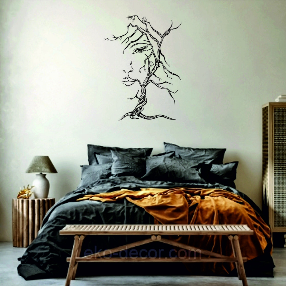 Декоративное настенное Панно «Дерево лицо» Декор на стену 90*65 см, Черный Киев - изображение 7