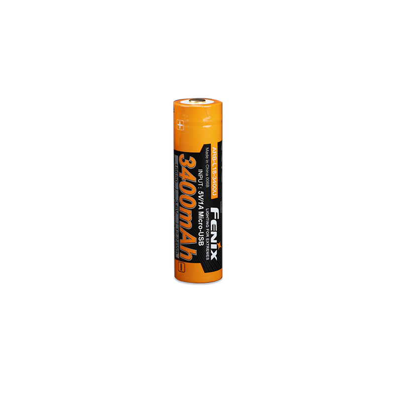 Акумулятор 18650 Fenix (3400 mAh) micro usb зарядка Київ - фото 1