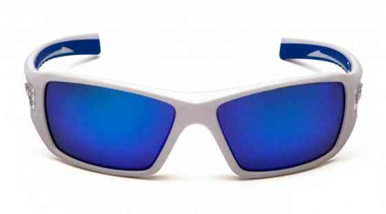 Окуляри захисні Pyramex Velar White (ice blue mirror) дзеркальні сині в білій оправі Запоріжжя