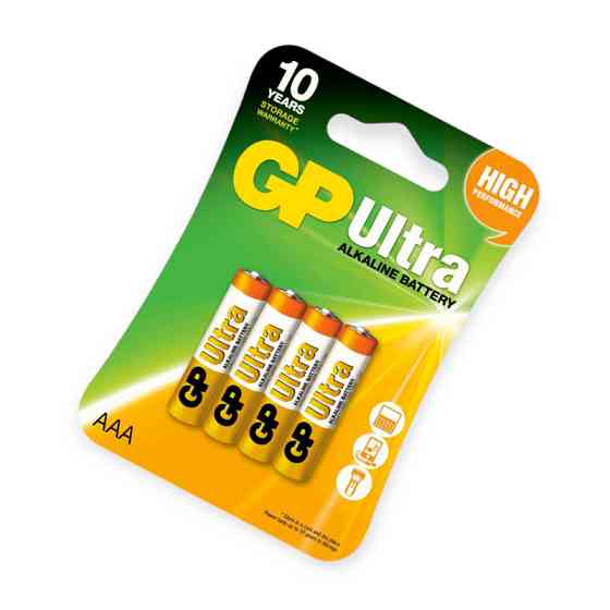 Батарейка AAA лужна 1.5V мініпальчик GP Ultra Alkaline 4шт бліст. Мукачево