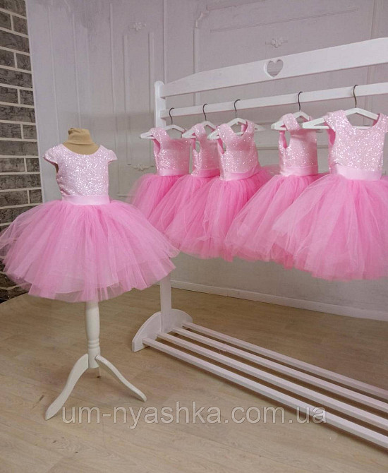 Нарядное розовое платье на девочку на 3-5 лет Кривой Рог - изображение 1