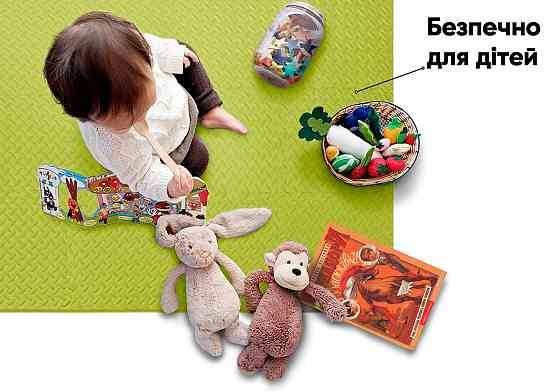 Татамі мат EasyFit SwallowTail 4 шт (60х60х1 см) пазл хвіст ластівки жовтий Коломия