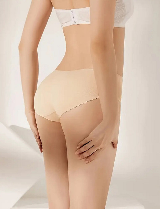 Труси з пушапом жіночі в сіточку безшовні бежевий Київ - фото 5