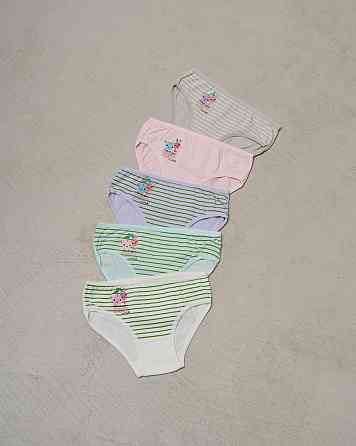 Детские трусики на девочку в полоску - Вишенки 5 шт Nicoletta 116725 5-6 Киев