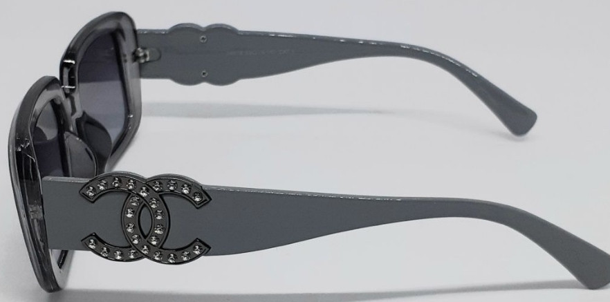 Брендові хітові жіночі окуляри сірий градієнт із камінчиками. Київ - фото 6