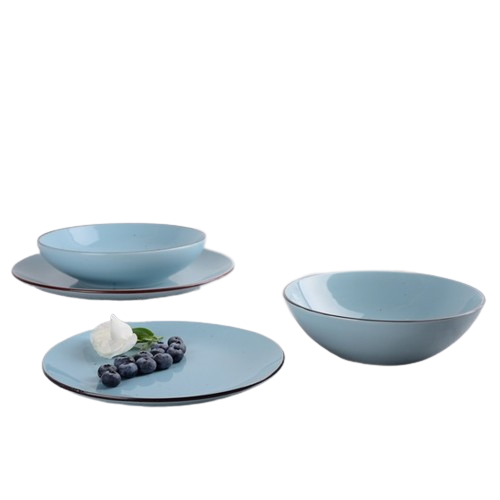 Тарілка десертна Terra 20см YF6002-2 блакитний LIMITED EDITION Житомир - фото 2