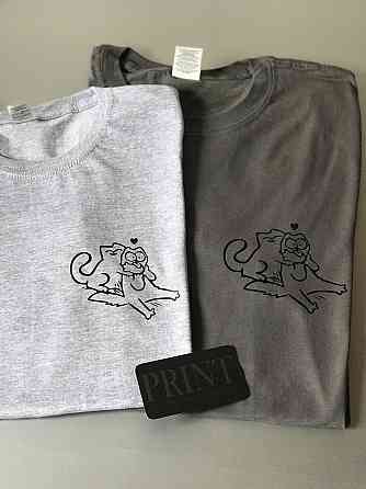 Парні футболки для хлопця та дівчини з котиками Чернівці