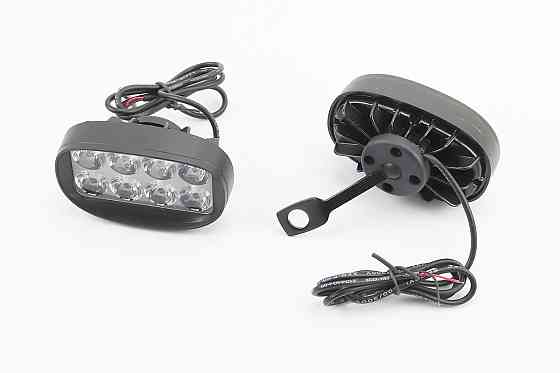 Фара додаткова світлодіодна вологозахисна (85*50mm) - 8 LED з кріпленням під дзеркало, к-кт 2шт Бершадь