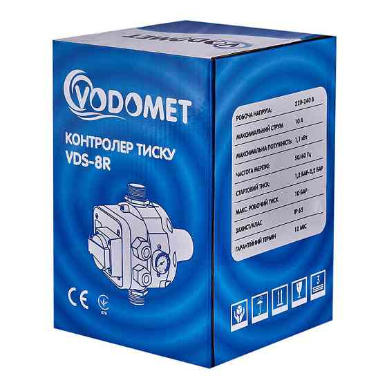 Контролер тиску Vodomet VDS-8R електронний для насоса до 1,1кВт,1