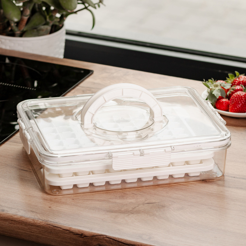 Yiwu Контейнер для заморожування льоду 126 відсіків 30,5х24х7 см Бежевий HP-27-8 Коломыя - изображение 4