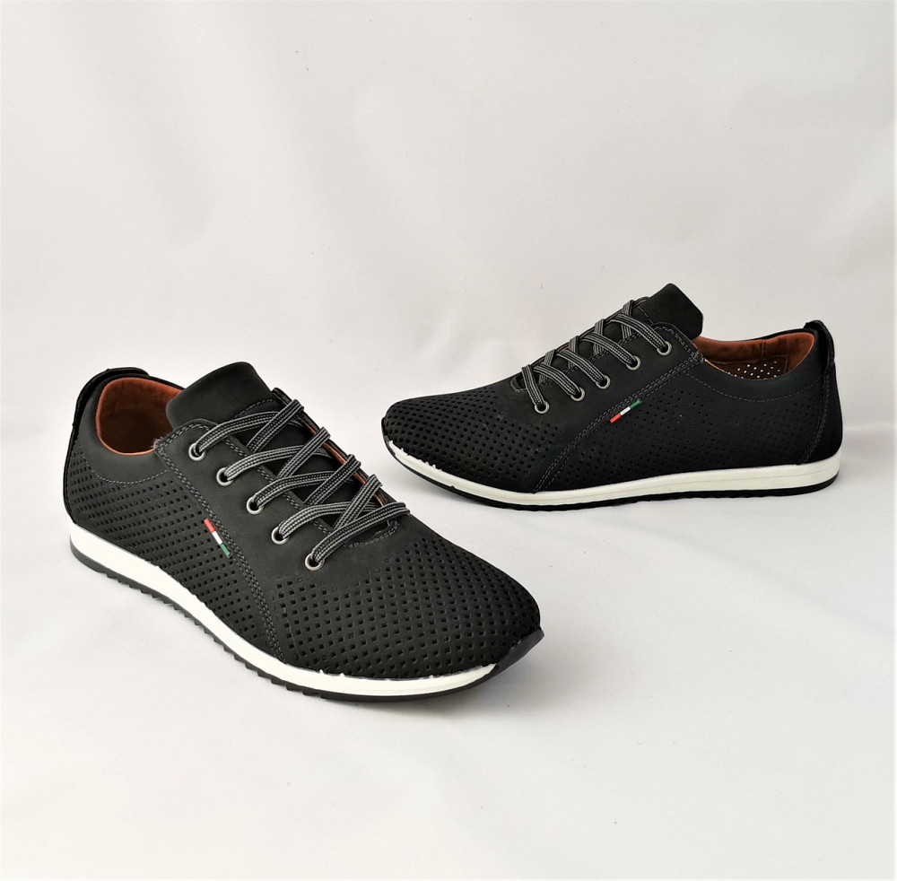 Мужские Мокасины Летние Кроссовки Сеточка Черные (размеры: 40,41,42,43,44,45) Видео Обзор - 08-1 Днепр - изображение 10