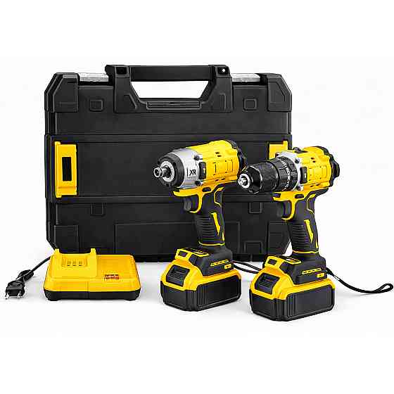 Набор аккумуляторного инструмента 2в1 шуруповерт и гайковерт 21V бесщеточные, с 2 аккумуляторами в кейсе SU-54 Львов