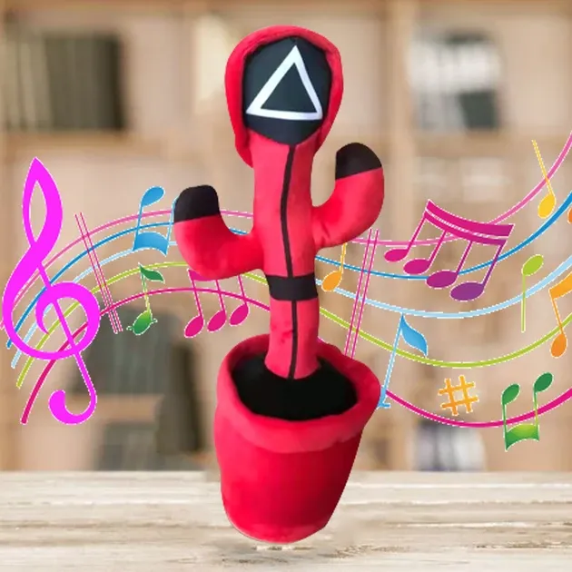 Танцующий кактус-КАЛЬМАР поющий Dancing SQUID, 120 песен, LED-подсветка, интерактивная игрушка Одесса - изображение 1