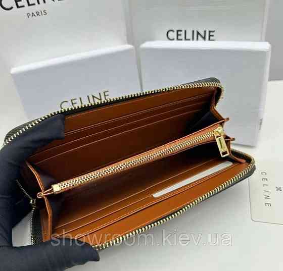 Женский кошелек на молнии Celine (А14) черный Киев