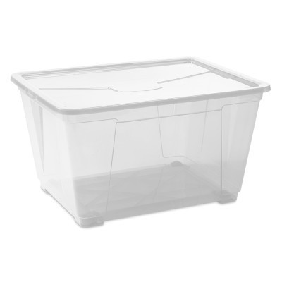 Контейнер для зберігання DEA home Easy прямокутний на колесах Прозорий 140 л (20084) Вінниця - фото 1