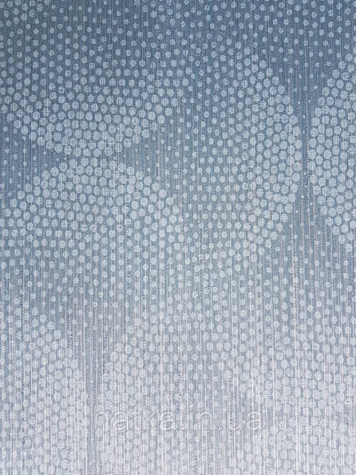 Шпалери вінілові на флізелін BN International 219744 Finesse геометрія коло півколо точки блакитні на синьому Київ - фото 4