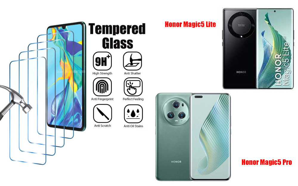 Захисне скло ArmorGlass для Honor Magic5 Lite, Magic5 Pro – стійке до подряпин та ударів Київ - фото 1
