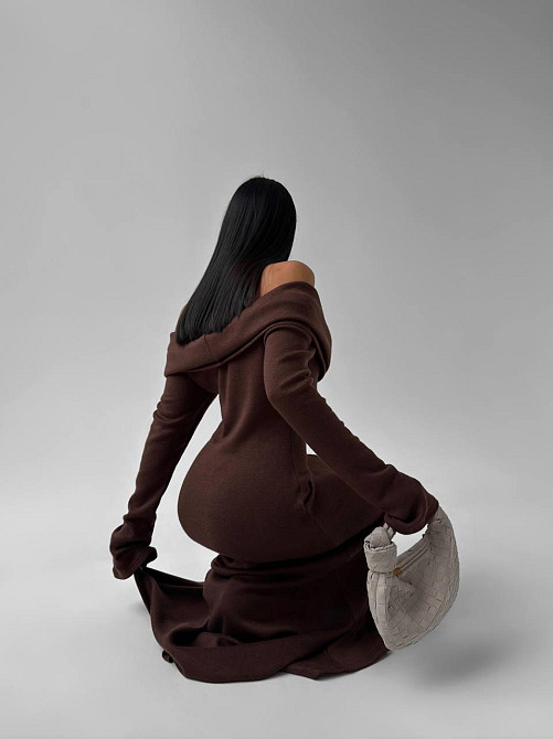 Женское вечернее платье двухстороннее ангора Шоколад Одесса - изображение 7