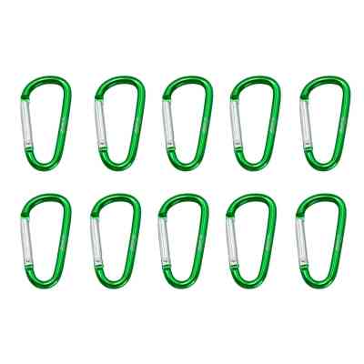 Карабін туристичний Tramp Набір 10 шт без муфти 5 cм Green (UTRA-298-green) Вінниця