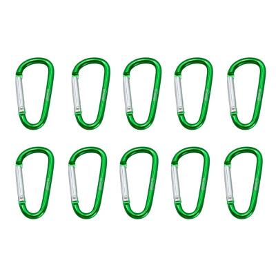 Карабін туристичний Tramp Набір 10 шт без муфти 5 cм Green (UTRA-298-green) Вінниця - фото 3