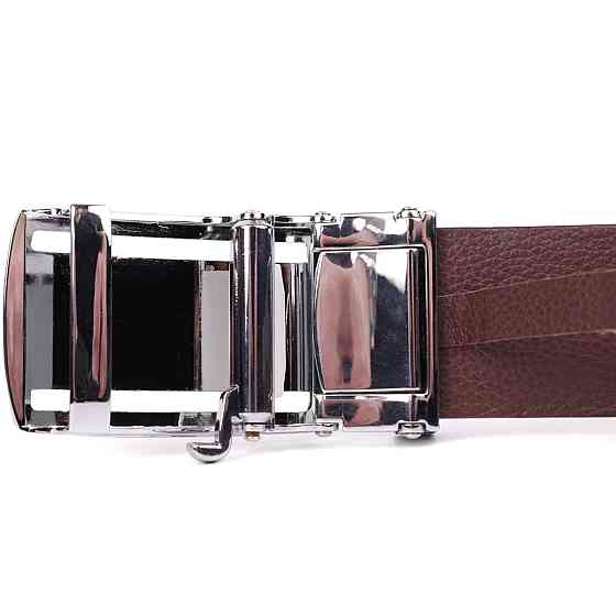 Ремень-автомат CROCODILE LEATHER 18240 из натуральной кожи крокодила Коричневый Киев