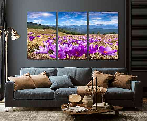 Модульна картина у вітальню/ спальню Шафран ART-045_3A 70х130 см Київ