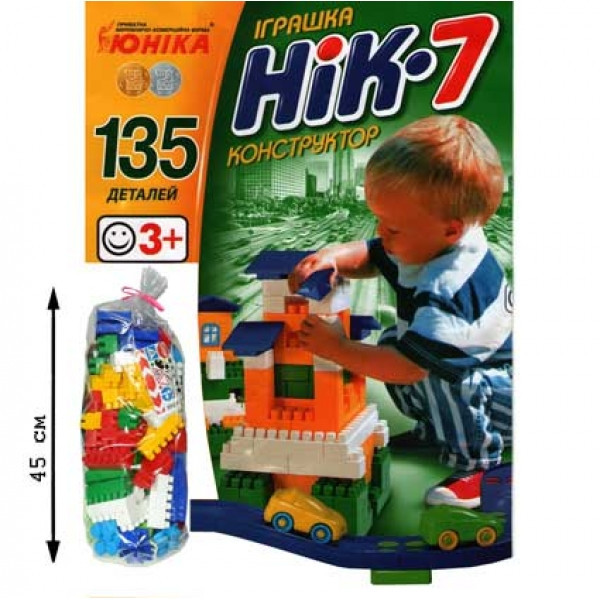 Дитячий конструктор НІК-7 70941, 135 великих деталей Вінниця - фото 1