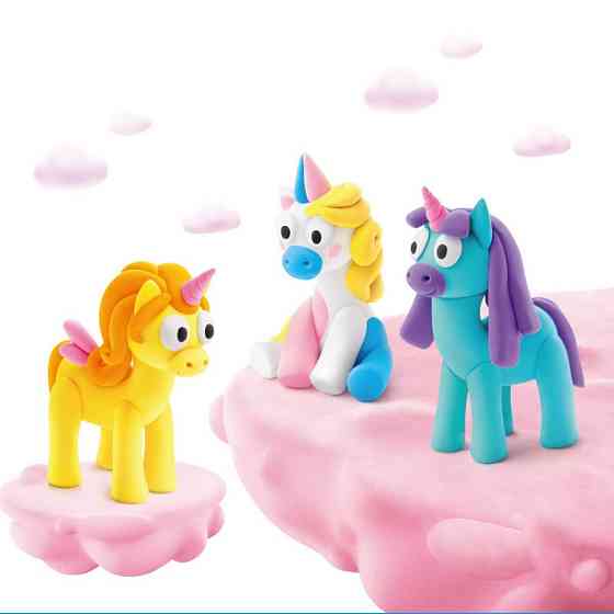 Набір пластиліну "Веселкові єдинороги: Лайті, Санні, Рейні" ЛІПАКА 60053-UA01 самостійно твердіє Вінниця