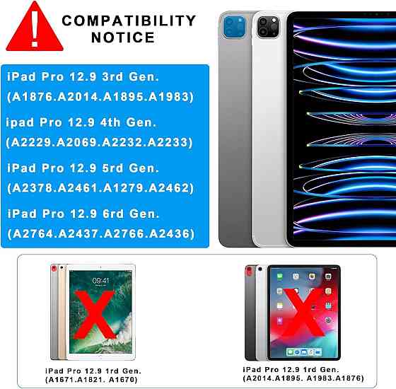 Чехол клавиатура ROOFEI для iPad Pro 12.9 iPad Pro 6/5/4/3 поколения 2022 2021 2020 и 2018 лет Днепр