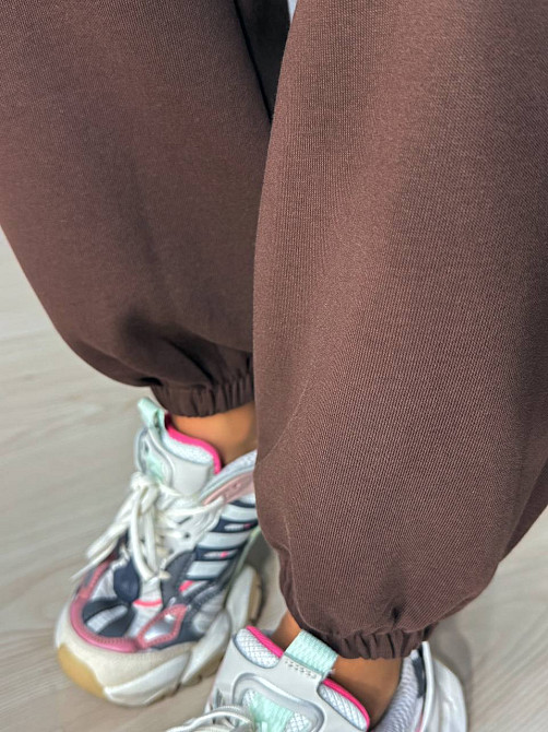 Штани жіночі A-N 27090 джогери спортивні на резинці трикотажні коричневі, коричневий, M Київ - фото 8