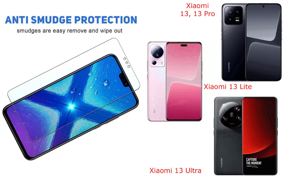 Захисне скло NeoGlass для Xiaomi 13, 13 Lite, 13 Pro, 13 Ultra – надпрозоре та стійке Київ - фото 3