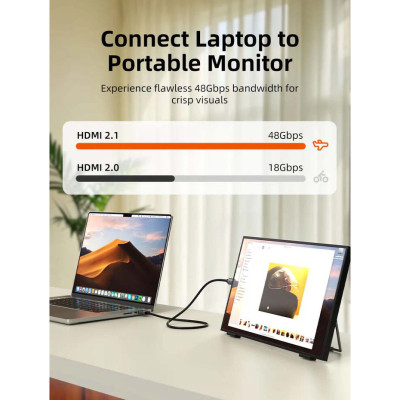 Кабель мультимедийный HDMI mini M to HDMI M 3.0m 8K60Hz Cabletime (CA915866) Винница - изображение 4