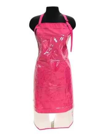 Професійний фартух Teysha 2в1 малиновий (ПВХ + тканина) Київ