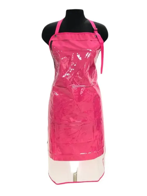 Професійний фартух Teysha 2в1 малиновий (ПВХ + тканина) Київ - фото 1