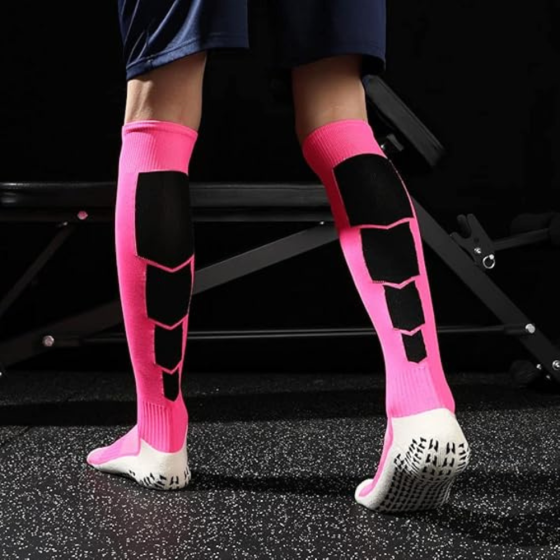 Гетри спортивні, футбольні, тренувальні, ігрові з антиковзаючим покриттям рожеві ,розмір L Кам'янець-Подільський