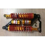 Амортизатори (пара) мопед Дельта 33 см, газомасляні (червоні) Мукачево - фото 1