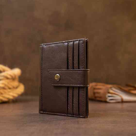 Картхолдер унісекс Vintage 20447 Темно-коричневий Київ