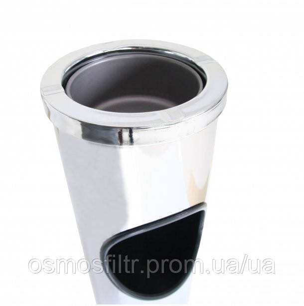 Пепельница Axentia 10.5л хромированная с урной черный металл д15 в57см (251195) Киев - изображение 3