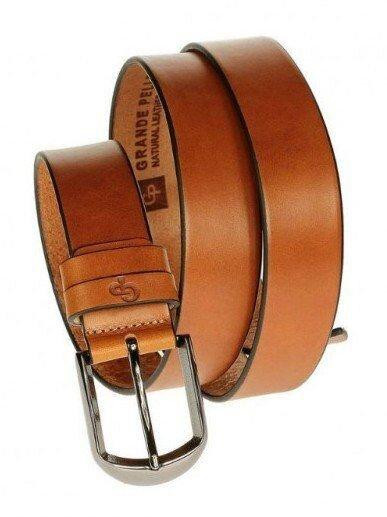 Чоловічий ремінь Grande Pelle 20094 Коричневий Київ - фото 1