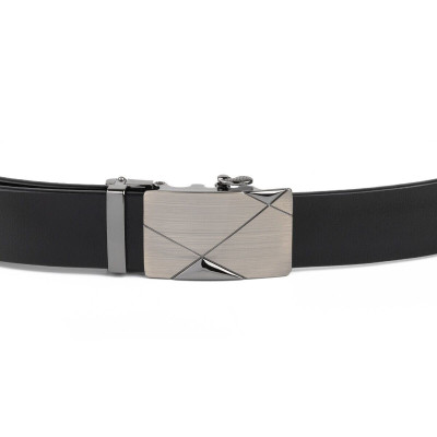 Ремень Vintage Мужской с пряжкой автомат диагональ Черный (20252) Винница - изображение 5