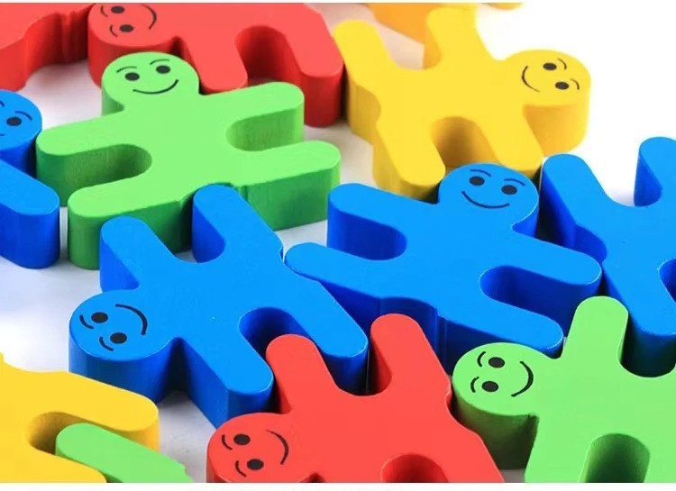 Дитячий розвиваючий дерев'яний збалансований складний конструктор Монтесорі для раннього дитинства 16 елементів Кам'янець-Подільський - фото 3