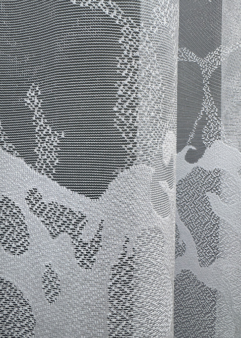 Тюль VR-Textil 1528т Премиум Жаккард Белый 300х270 см (42-0349) Киев - изображение 7