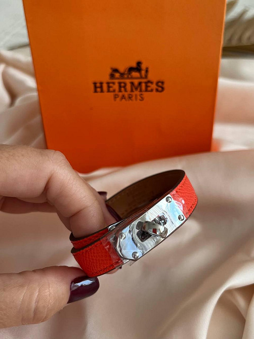 Кожаный браслет Hermes на два оборота белый | Наматывающийся браслет на руку | Браслет Hermes Одесса - изображение 8