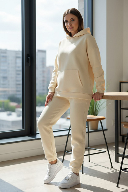 Женский спортивный теплый костюм трехнитка на флисе Графитовый XL/2XL Харьков - изображение 12