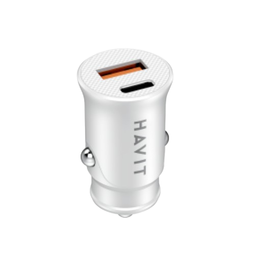Автомобільний зарядний пристрій Havit HV-CC2022 USB+Type-C 20W білий Житомир - photo 1