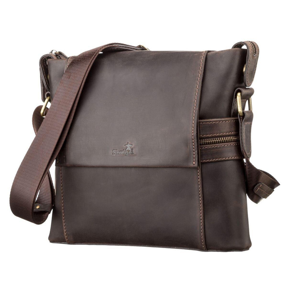 Сумка мужская SHVIGEL 11097 кожаная Коричневая Киев - изображение 1